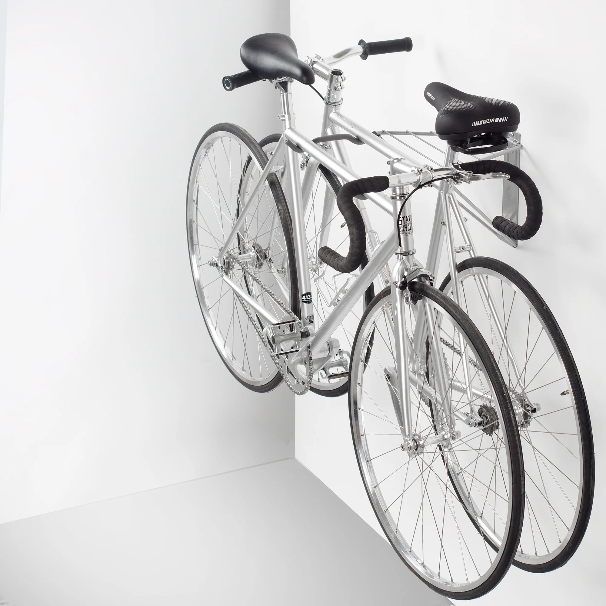 Two Bike Wall Mount Rack with Shelf - Image 4